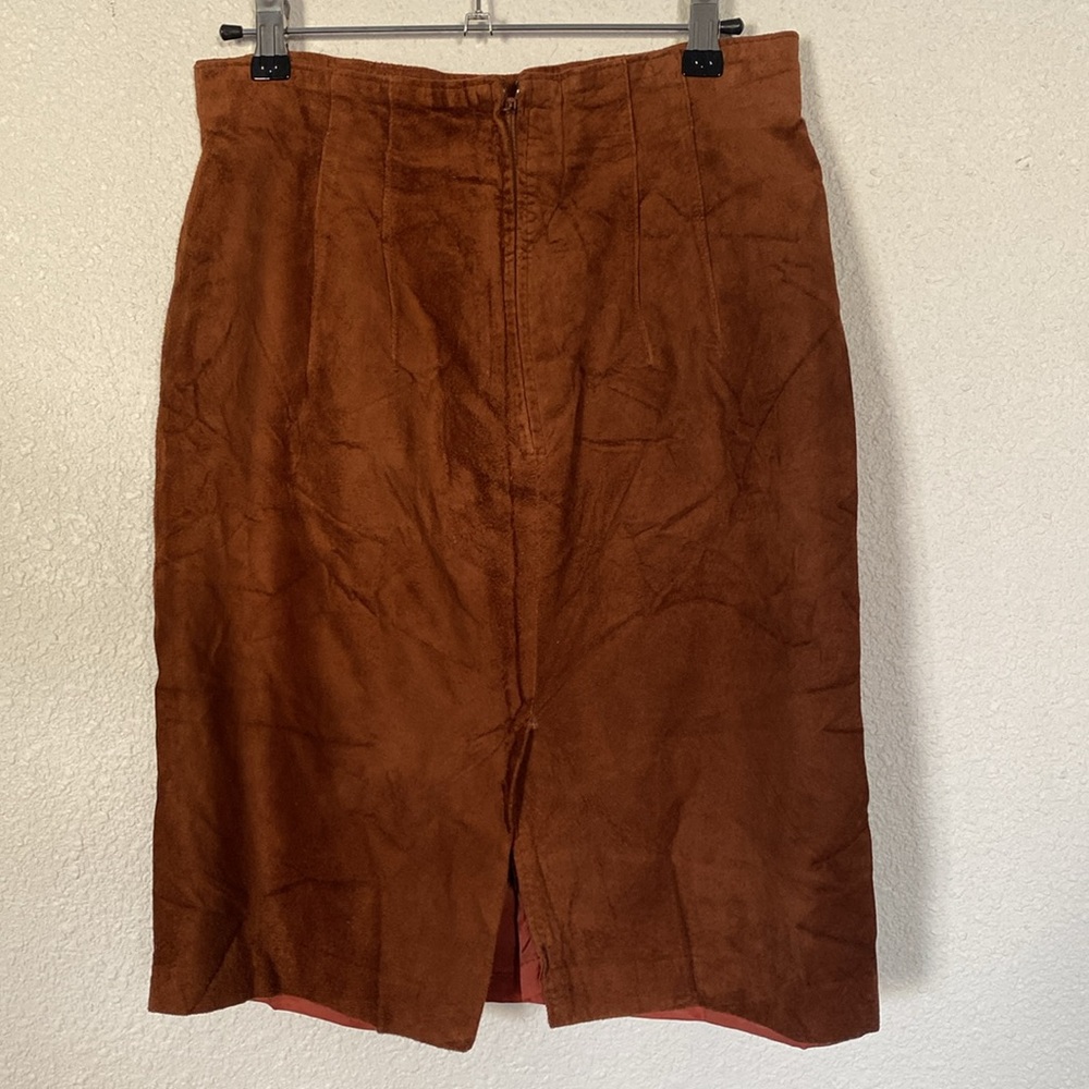 90s suede‎ skirt vintage - Picture 6 of 7